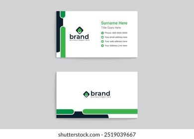 Professional business card mockup design