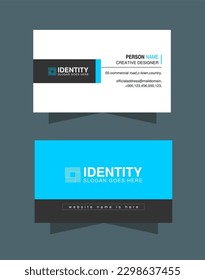 Professional business card. Modern corporate business card template. Elegant and minimal visiting card layout design. Simple and clean calling card.