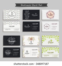 Professional Business Card, Name Card or Visiting Card set with front and back presentation.