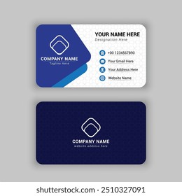 Professional Business Card with Pattern Design