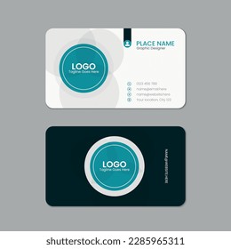 Professional business card, Printable horizontal and Vertical double sided corporate visiting card template