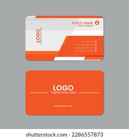 Professional business card, Printable horizontal and Vertical double sided corporate visiting card template
