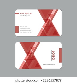Professional business card, Printable horizontal and Vertical double sided corporate visiting card template