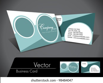 Juego profesional de tarjetas de visita, plantilla o juego de tarjetas de visita. Aspecto artístico, colorido y abstracto corporativo en colores oscuros y brillantes, ilustración EPS 10 Vector.