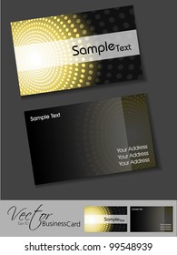 Professional business card set, template or visiting card. Artistic, abstract corporate look in dark and bright colors, EPS 10 Vector illustration.