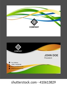 Professional business card set or visiting card set
