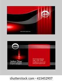 Professional business card set or visiting card set
