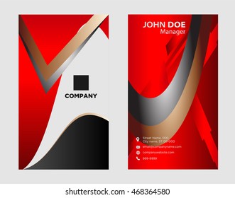 Professional business card set or visiting card set
