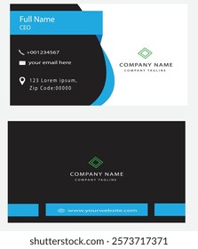 PROFESSIONAL BUSINESS CARD WITH SIMPLE DESIGN in illustrator