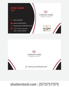 PROFESSIONAL BUSINESS CARD WITH SIMPLE DESIGN in illustrator