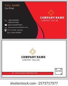 PROFESSIONAL BUSINESS CARD WITH SIMPLE DESIGN in illustrator