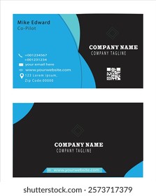 PROFESSIONAL BUSINESS CARD WITH SIMPLE DESIGN in illustrator