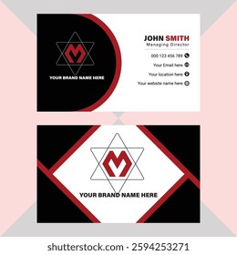 Professional business card template, creative and clean visiting card, modern creative business card and name card clean template vector.