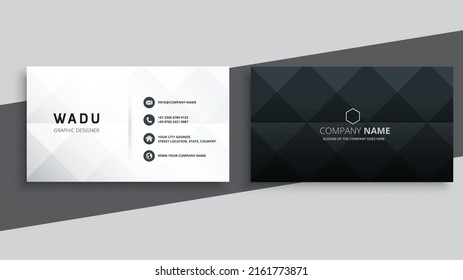 Professional business card template design Free Vector