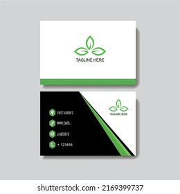 
Professional business card template design complete with logo