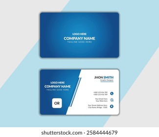 Professional business card template design.