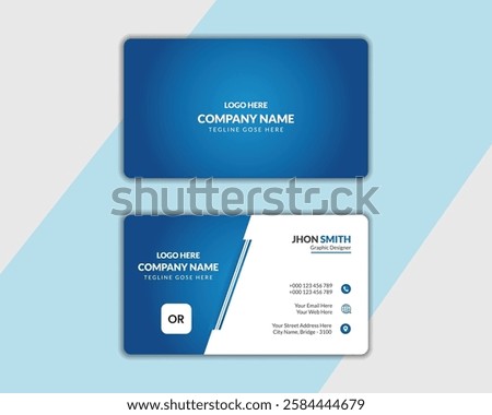 Professional business card template design.