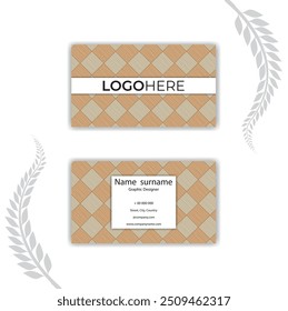 Professional business card template with geometric shapes.