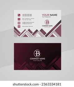 Professional business card template, modern luxurious company card design with texture