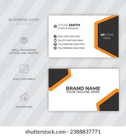 Professional business card template Modern and clean business card template Clean style modern business card template