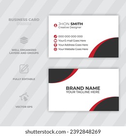 Professional business card template Modern and clean business card template Clean style modern business card template