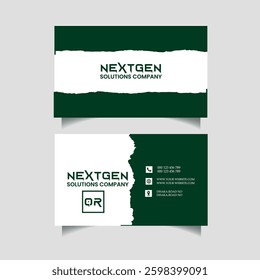 A professional business card template with a modern and minimalist design. 