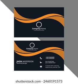 Professional business card template. Name card vector design.