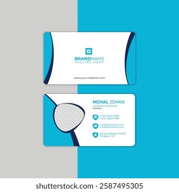 professional business card template, perfect for corporate branding and networking. Designed for high-quality print with a clean and modern layout. 
