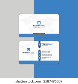 professional business card template, perfect for corporate branding and networking. Designed for high-quality print with a clean and modern layout. 