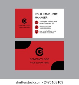 Professional business card template vector illustration. Modern and minimalist.