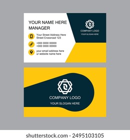 Professional business card template vector illustration. Modern and minimalist.