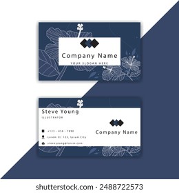 Professional Business Card, Template or Visiting Card .
