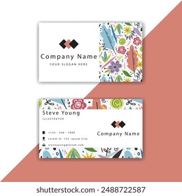 Professional Business Card, Template or Visiting Card .