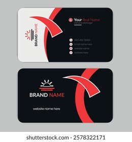 Professional business card template, visiting card, business Id card template