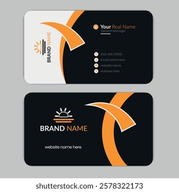 Professional business card template, visiting card, business Id card template