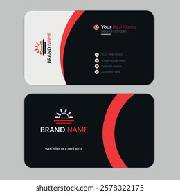 Professional business card template, visiting card, business Id card template