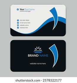 Professional business card template, visiting card, business Id card template