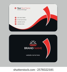 Professional business card template, visiting card, business Id card template