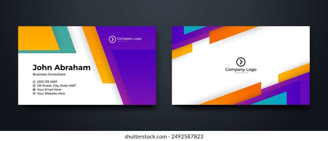 Professional Business Card Templates with Modern Corporate Concept Design