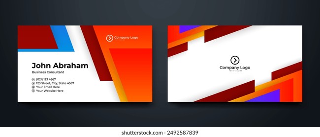 Professional Business Card Templates with Modern Corporate Concept Design