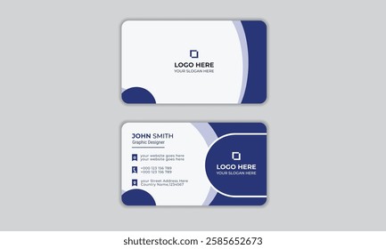 Professional Business Card Vector Template Design