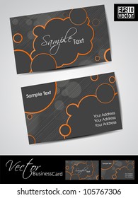 Professional business cards, template or visiting card set. Artistic design in grey and orange color, abstract corporate and designer look, EPS 10 Vector illustration.