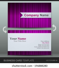 Professional business cards, template or visiting card set.