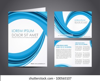 Professional business catalog template or corporate brochure design with inner pages for document, publishing, print and presentation. Vector illustration in EPS 10.