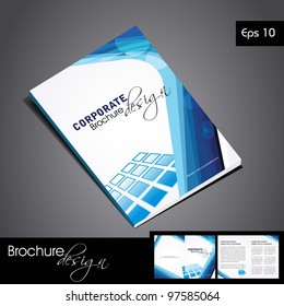 Professional business catalog template or corporate brochure design for document, publishing, print and presentation. Vector illustration in EPS 10.