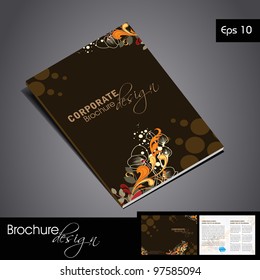 Professional business  catalog template or corporate brochure design for document, publishing, print and presentation. Vector illustration in EPS 10.