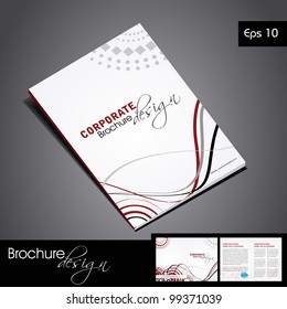 Professional business catalog template or corporate brochure design for document, publishing, print and presentation. Vector illustration in EPS 10.