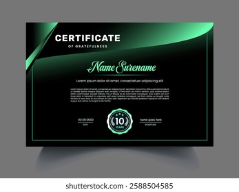Professional business Certificate design template 