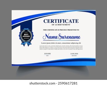 Professional business Certificate design template 