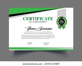Professional business Certificate design template 
